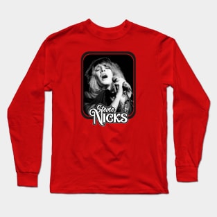 Stevie Nicks Black White in Frame Long Sleeve T-Shirt